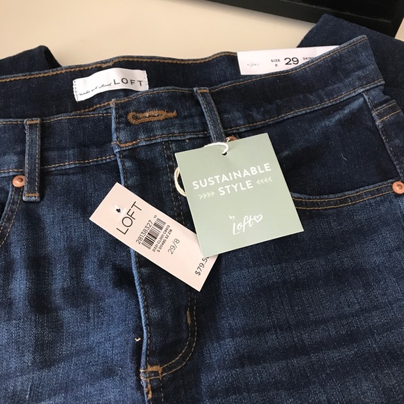 LOFT Slim Pockets Skinny Jeans Size 8 NWT - Picture 4 of 10